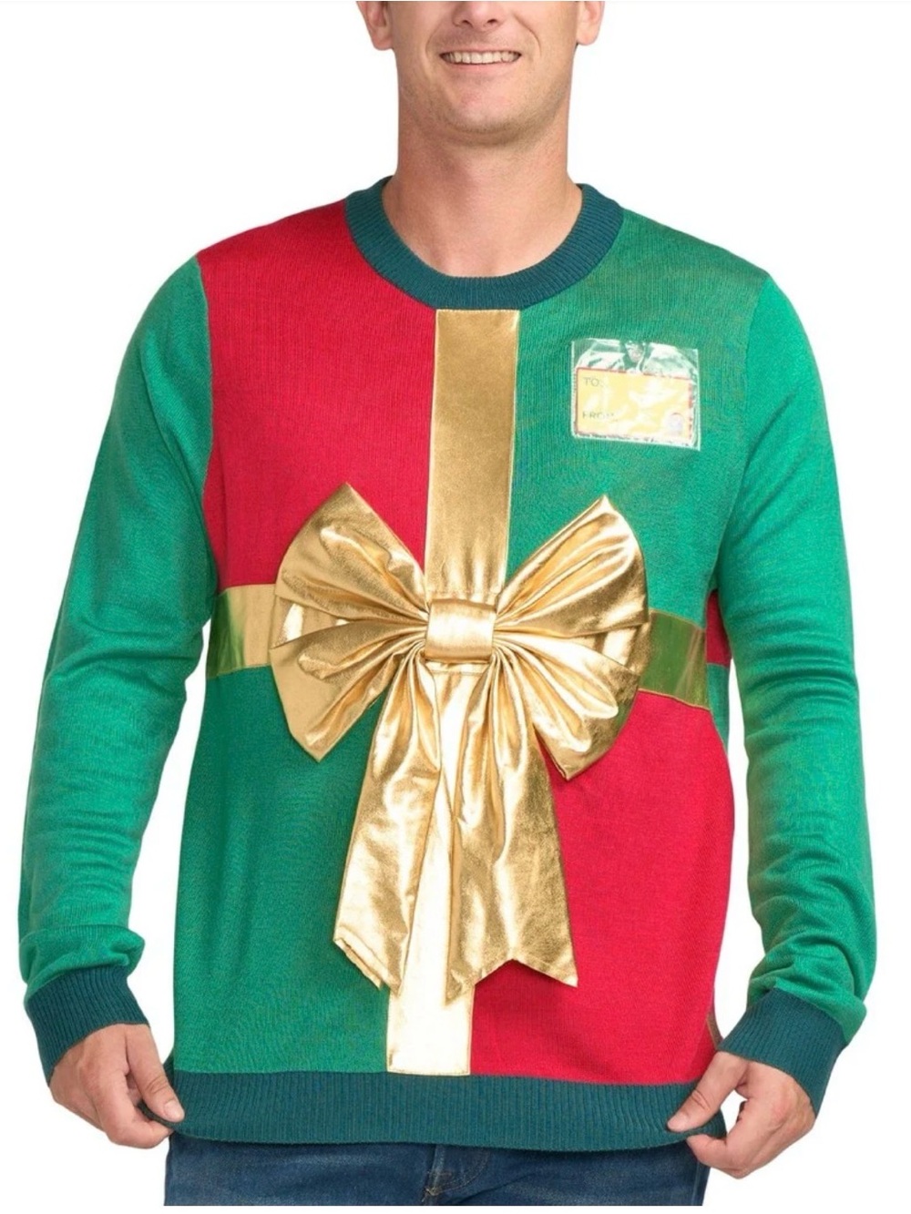 Tipsy Elves MEN'S CHRISTMAS PRESENT UGLY CHRISTMAS SWEATER